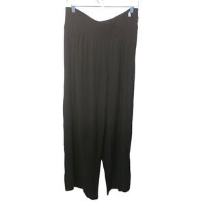 Shade & Shore Black Vacation Swim Cruise Beach Lightweight Poolside Pants L NWT